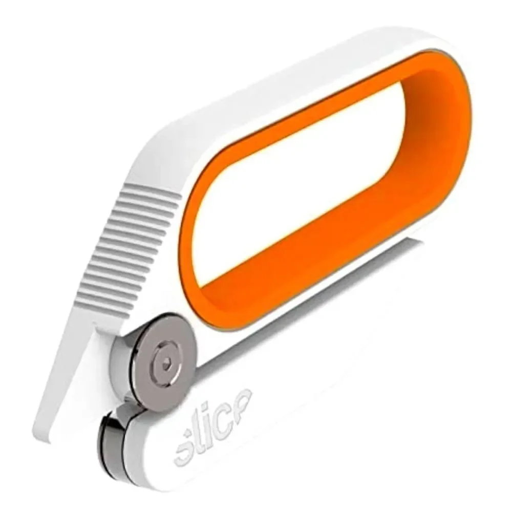 SLICE BLADELESS ROTARY CUTTER STRAIGHT CUTS FOR GIFT WRAPPING PAPER SAFETY BLADE